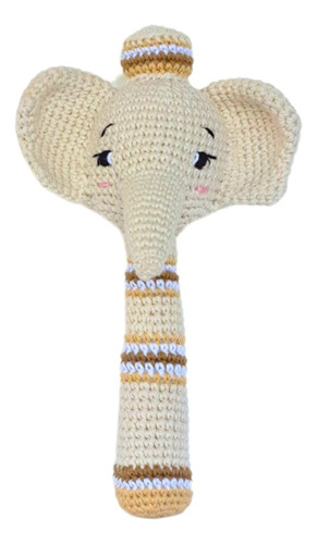 Sonajero Elefante Amigurumi Tejido Agujas Ingeniosas 