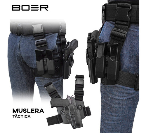 Imagen 2 de 10 de Muslera Plataforma Táctica Polímero Nivel 2 Boer 3 Puntos 2t