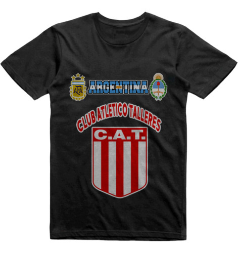 Remera Infantil Negra Club Talleres Cruz Del Eje