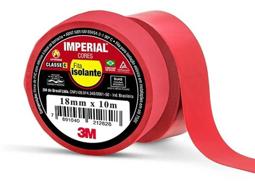 Fita Isolante 18x10 Vermelho 3m Imperial