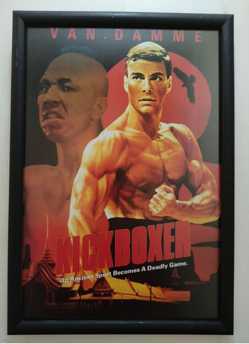 Kickboxer Van Damme / Poster Enmarcado 50 X 35 Cms
