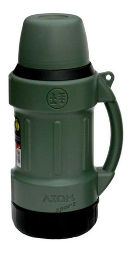 Termo Atom Sport 1l Pico Matero 360 Doble Ampolla Frio Calor Color Verde