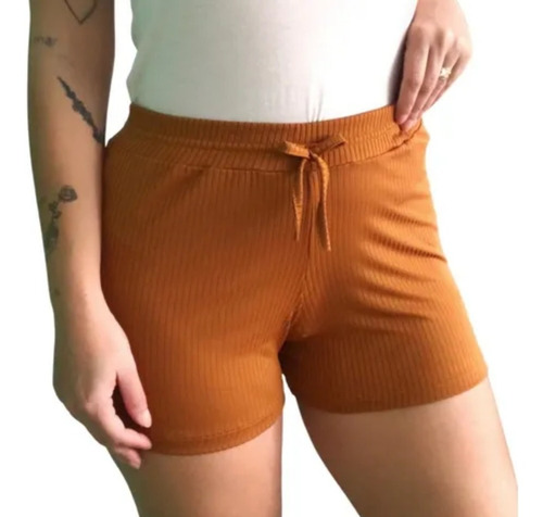 Shorts Feminino Plus Size G1 A G3 Elástico Cintura Conforto 