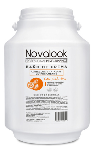 Baño De Crema Novalook Extra Acido 5 Litros Post Tecnico