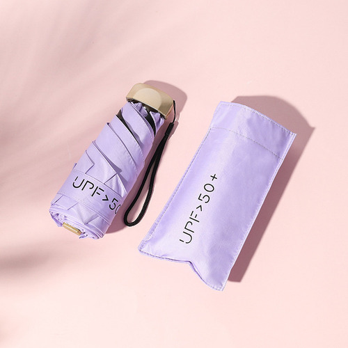 Paraguas Plano Con Bolsillo Para Tarjetas, Cinco Pliegues, P