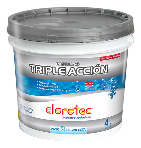 Pastilla Clorotec Triple Accion X 4k