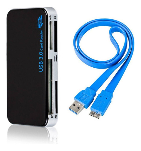 Lector De Tarjetas Usb 3.0 5gbps 6 En 1 Sd Micro Sd Cf M2 Ms