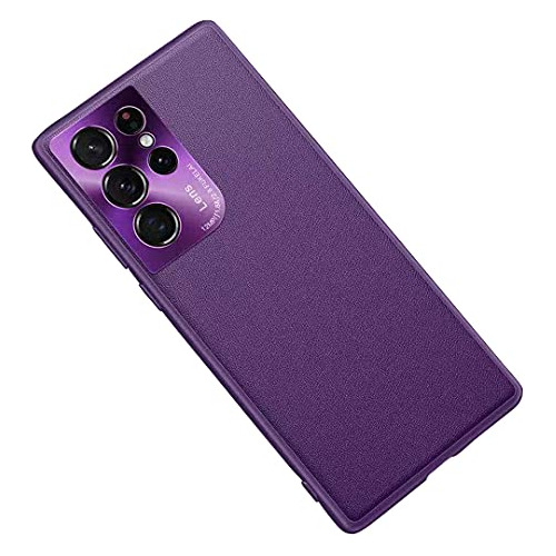 Funda Para Samsung Galaxy S21 Ultra Morado 6.8 Pulgada Piel