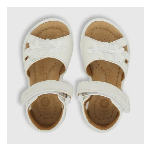 Sandalia De Niña Dos Velcros Blanco (21 A 27)