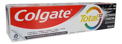 Pack X 3 Pasta Dental Colgate Total 12 Carbón Activado 150ml