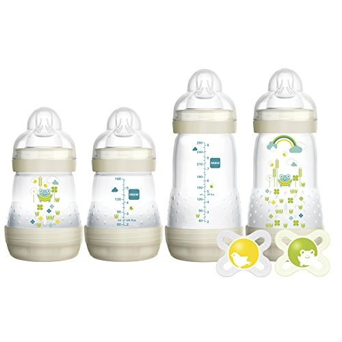 Mam Newborn Bottle Feeding Set 4 Botellas Anticolic Y 2 Chup