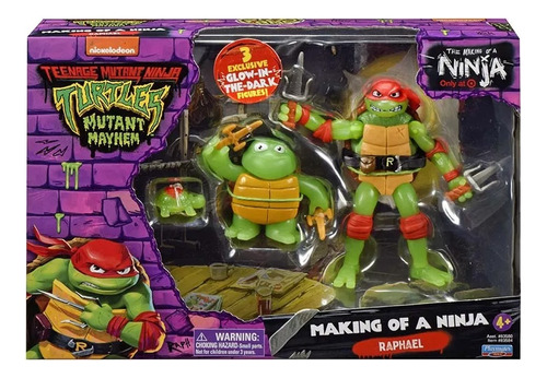 Tortugas Ninja Making Of A Ninja Raphael 3 Figuras En Mca