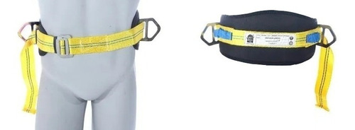 Imagen 3 de 4 de Cinturon Liniero Porta Herramientas Faja Cabo De Vida 1,5mts