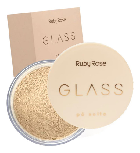 Base de maquiagem em pó Ruby Rose Pó Solto HB862 Pó Solto Glass tom gpf01 - 15mL 72g