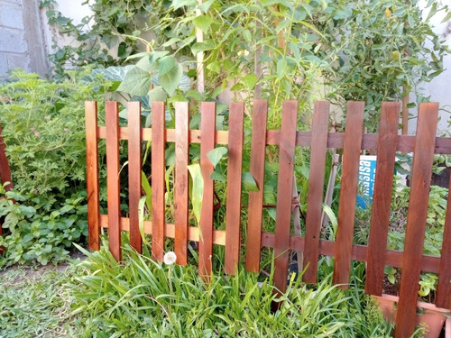 Cerco Jardin X 10 Unidades Madera 50cm X 50cm Pack Marrón