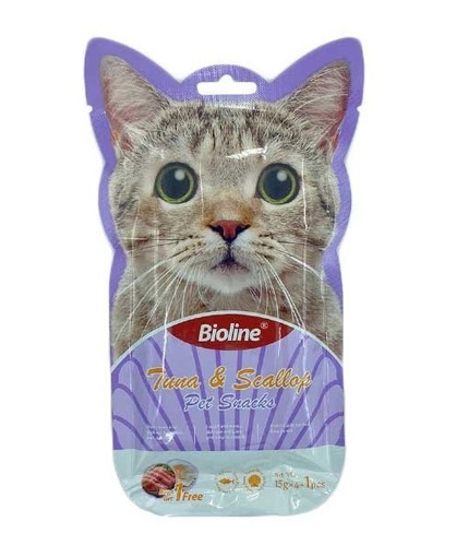 Imagen 5 de 6 de Pack 25 Snack Tubitos Cremosos Bioline Para Gatos