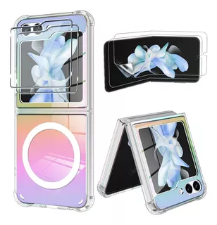 Funda Para Samsung Galaxy Z Flip 5 Case Magsafe Transparente