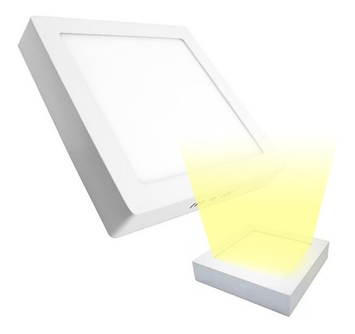 Panel Led Cuadrado Sobreponer 18w Certificados Luz Calida