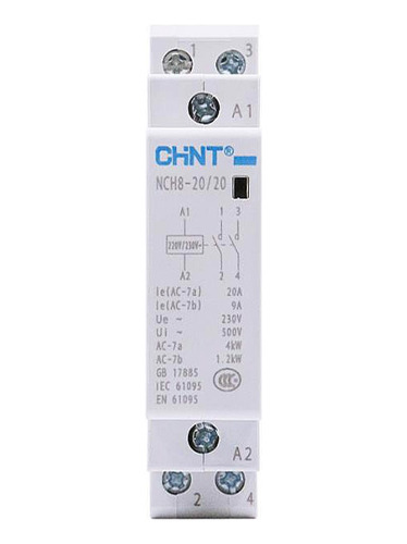 Contactor Modular 230vac 20a, 4kw Ac1, 2na