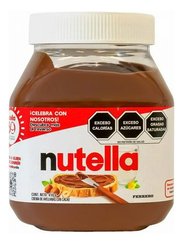Crema De Avellanas Nutella Con Cacao 650 G