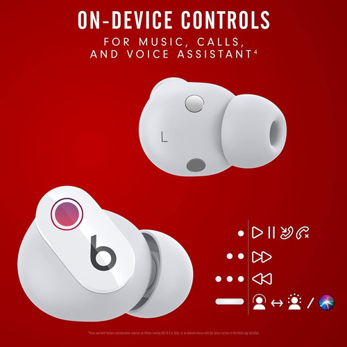 Audífonos Bluetooth Beats Studio Buds - Sonido Inmersivo Blanco