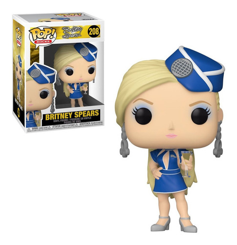 Britney Spears 208 Funko Pop Toxic Rocks Stewardess Nuevo