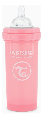 Mamadera Twistshake Anti-cólico 260ml Color rosado pastel