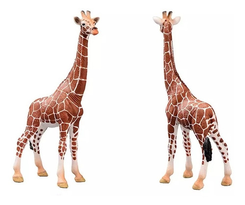 Imagem 8 de 8 de 2 Miniaturas Animais Girafa Tigre Africa Selvagem Brinquedos