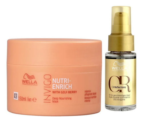 Máscara Nutri-enrich 150ml E Oil Reflections 30ml - Wella