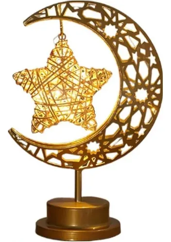 comprar Lâmpada Decorativa Vintage Luzes Noturnas Ferro Oco Com Led