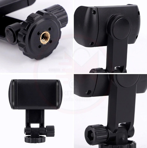Adaptador Para Celular Giro 360º Rosca 1/4 Para Trípode