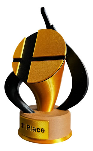 Kit 3 Trofeos Super Smash Bros Ultimate Figura Switch Ssbu Dorado
