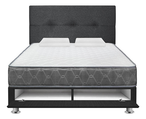 Juego Dormitorio Forli Sabanera Acqua 2plz Gris + Sofá Cama