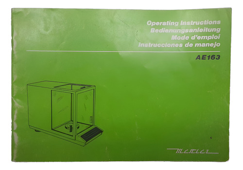 Balanza Analítica Mettler Toledo Ae160, Capacidad De 162g