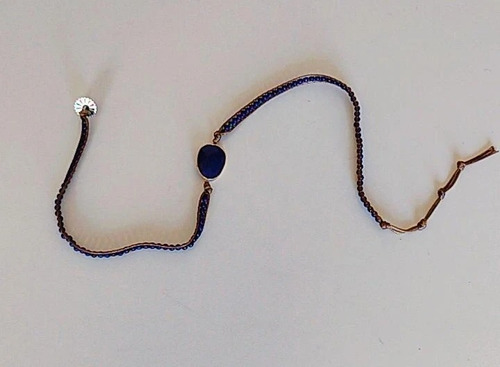 Pulseira 3 Voltas Pedra Natural Lápis Lázuli Artesanal Boho