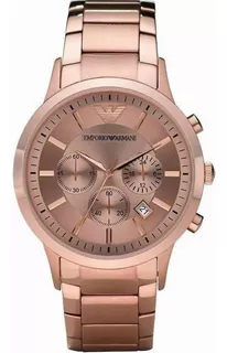 Reloj Emporio Armani Ar2452 Color De La Correa Oro Rosa Color Del Bisel Oro Rosa Color Del Fondo Oro Rosa