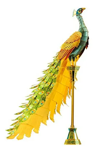 Kit De Modelo Metálico 3d Del Pavo Real Iconx De Fascination