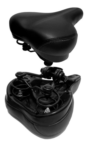 Imagen 4 de 7 de Asiento Para Bicicletas Cicloturismo Acolchado Con Resortes