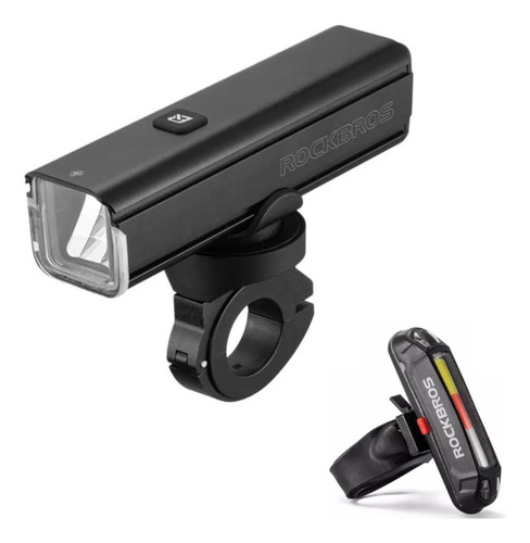 Farol Rockbros 1000 Lumens + Sinalizaçao Tras. Recarregavel