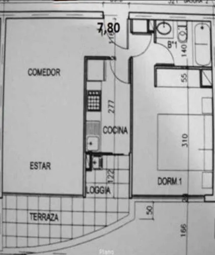 * Departamento 1d 1b Con Terraza, Caminando Comercio, Metro