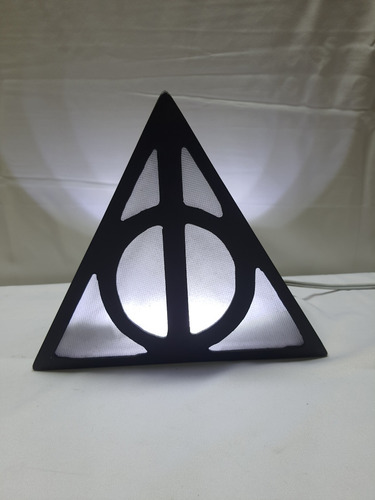 Lampara Harry Potter Reliquias De La Muerte De Madera Cn Luz