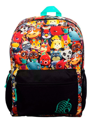 Mochila Escolar Animal Crossing Animal Crossing Color Rojo 8l