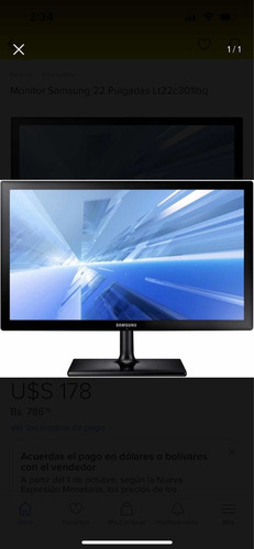 Imagen 3 de 5 de Tv Monitor Samsung 22 Series 3c301.