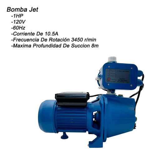 Bomba Jet 1.5hp Con Automatico Altura Max 60m 80lt/m Alfa