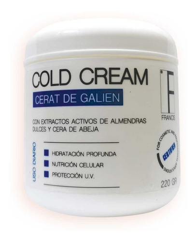 Imagen 1 de 3 de Crema Facial Cold Cream De Almendras Y Cera De Abeja