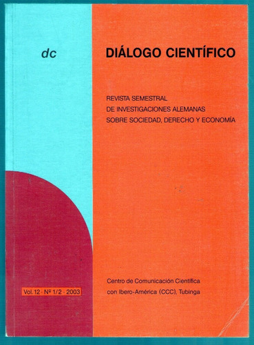 Dialogo Cientifico Revista De Investigaciones Alemanas 2003