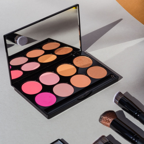 Paleta De Rubores Compactos X 8 Tonos Con Espejo Xúlu Z486