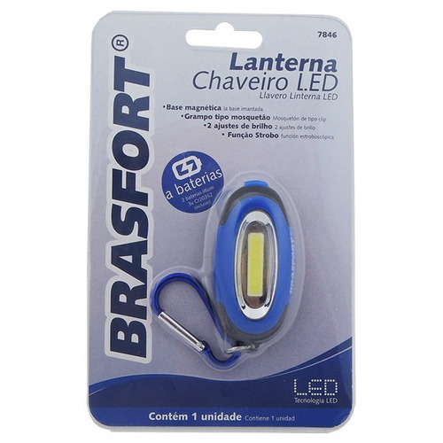Kit 10x Lanterna Brasfort Chaveiro 7846 C/ Baterias Inclusas