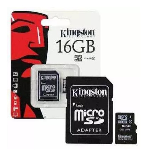 Tarjeta Memoria Microsd Kingston 16gb C4 Android Cámaras