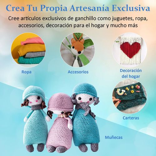 Crochet Kit 11 Tallas, Gganchos Para Tejer Ergonómicas Con